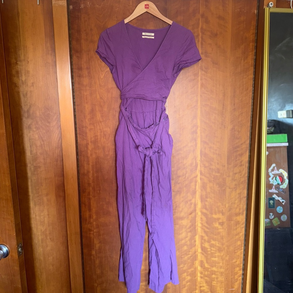 Urban Outfitters Purple Wrap Jumpsuit